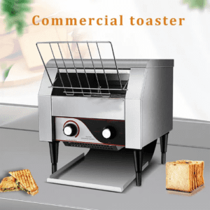 ⁦Electric Toaster Machine, 2200W Commercial Conveyor Toaster with Indicator Light, 3 Toasting Modes And 7 Levels Baking Range Adjustable, Two-way Output and Removable Bread Tray, for Restaurants⁩ - الصورة ⁦8⁩
