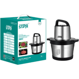 Winning Star ST-5560 1000W Multifunctional Electric Food Processor | 6L Capacity | Meat Grinder | 304 Stainless Steel Bowl | Copper Motor with 4 Leaf Blade | BS Plug | Black/Silver. - Image 8