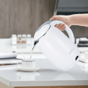 ⁦Winning Star 1.8L Electric Kettle | 1800W | Stainless Steel 304 | Detachable Washable Filter | Overheat Protection | Automatic Shut-off | Anti-Dry Burning Protection | EU Quality | White⁩ - الصورة ⁦8⁩