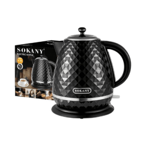 ⁦SOKANY SK-1032 2200W Electric Kettle Hot Water Kettle, 1.7L Hot Water Boiler, Removable Filter, Auto Shut Off, Water Level Display, Cordless Pouring, Black⁩ - الصورة ⁦8⁩