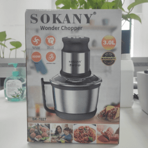 ⁦SOKANY 800W Meat Grinder Electric, electric meat grinder 3L Stainless Steel Meat Blender Food Chopper for Meat, Vegetables, Fruits and Nuts with 4 Sharp Blades. (SK-7027, 800W, 3L)⁩ - الصورة ⁦8⁩