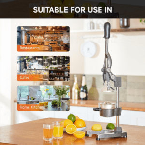 ⁦Commercial Grade Citrus Juicer Professional Hand Press Manual Fruit Juicer Orange Juice Squeezer for Lemon Lime Pomegranate (multicolor, Cast Iron/Stainless Steel)⁩ - الصورة ⁦9⁩