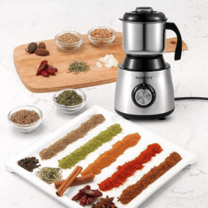 ⁦SOKANY 500W Adjustable Coffee Grinder Electric, Spice Grinder, Blade Coffee Grinder with 1 Removable Stainless Steel Bowl, 300g Coffee Bean Capacity, Stainless Steel⁩ - الصورة ⁦9⁩