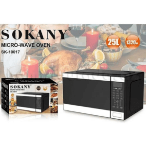 ⁦SOKANY Multifunctional Electric Microwave Oven Heater, 1320W, Compact Design, Fast Heating - Black⁩ - الصورة ⁦9⁩