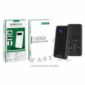 NV-D0028 10000mAh ABS Portable Power Bank Charger External Battery 10000mAh with Fast Charging