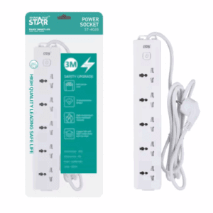 WINNING STAR ST-4026 Universal UK EU Outlets Extension Charging Switch Power Strip Sockets
