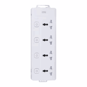 WINNING STAR 10A/2500W 4 Switch Control 4 Ports Copper Connected ST-4028 Travel Plug Extention Cord Socket With Safety Door
